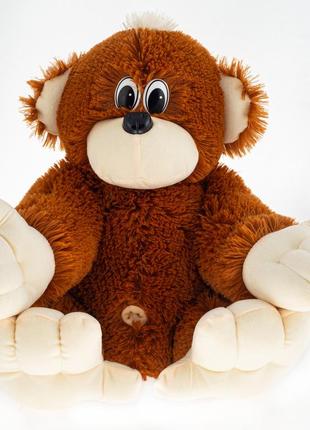 Мягкая обезьянка алина 55 см коричневый1 фото
