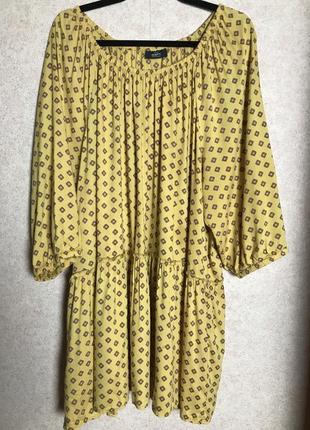 Блуза туника  с оборкой свободного кроя gina benotti большого размера