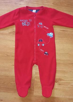 Флисовый человечек tu размер 6-9 мес 68-74 см