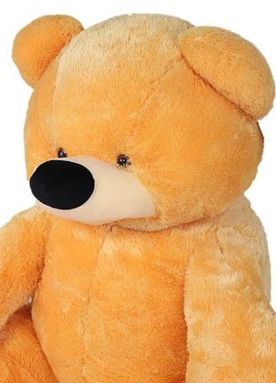 Велика м'яка іграшка ведмідь бублик 180 см медовий3 фото