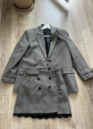 Zara костюм, юбка и жакет