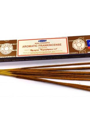 Натуральні пилкові пахощі aromatic frankincense (ладан) від satya 15 г