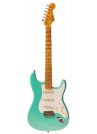 Электрогитара fender custom shop limited edition 1957 stratocaster journeyman relic aged sea foam green