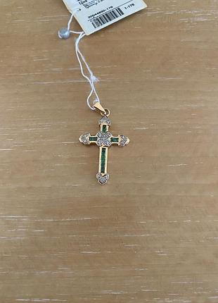 Золотой крестик с бриллиантами