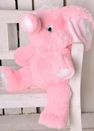 Плюшевий слон 55 см рожевий1 фото