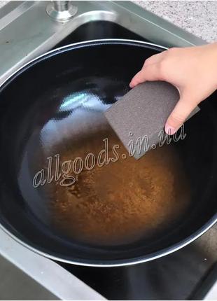 Губка меламиновая коричневая с напылением grinding block7 фото