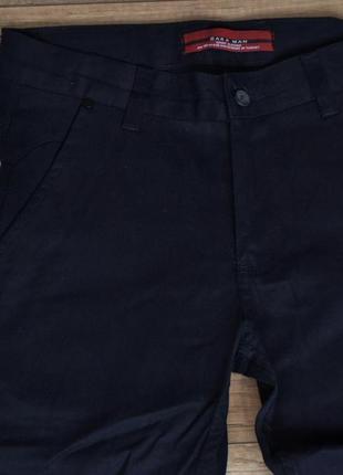 Розпродаж, чоловічі штани zara cинього кольору, якісні завужені брюки, турецькі2 фото