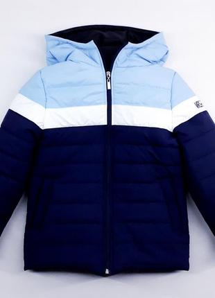 Демисезонная куртка для мальчика 9999744 122-158 см синее-голубая