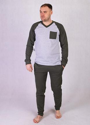 Чоловіча тепла піжама байкова 1678-1