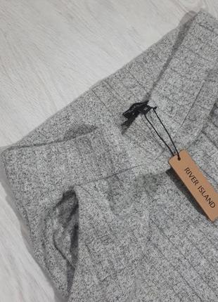 Базова спідниця в рубчик river island, спідниця міді сіра5 фото