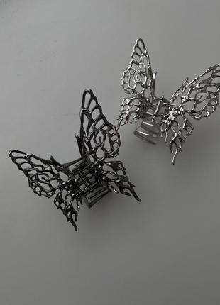 Крабик, метелик, металева заколка, резинка, біжутерія