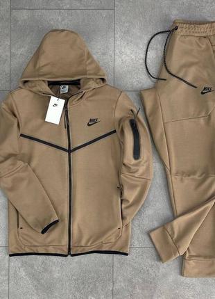 Весняний бежевий спортивний костюм nike tech fleece демисезонный бежевый спортивный костюм nike tech fleece костюм найк