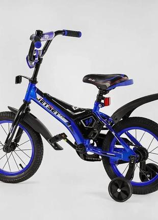 Двоколісний велосипед jet set js-n на 14 дюймів, 1403 синій5 фото