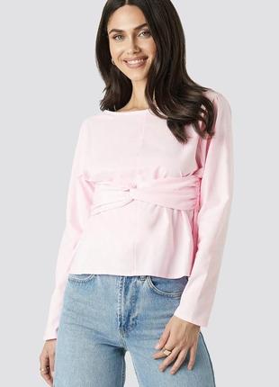 Нежно розовая блуза с открытой спинкой 💕 na-kd