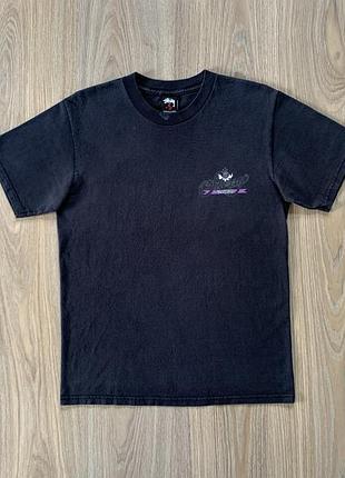 Мужская винтажная хлопковая футболка с принтом stüssy scotland