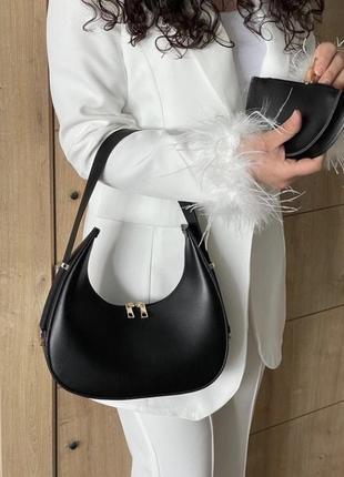 Жіноча сумка багет  екошкіра з гаманцем