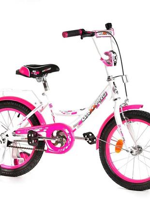 Двоколісний велосипед maxxpro-n на 16 дюймів, 16-5 рожево-білий