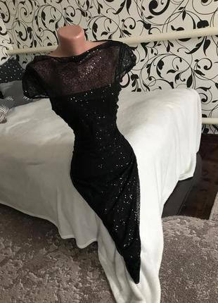 Плаття 👗 мідіпаєтки блискучіше чорне