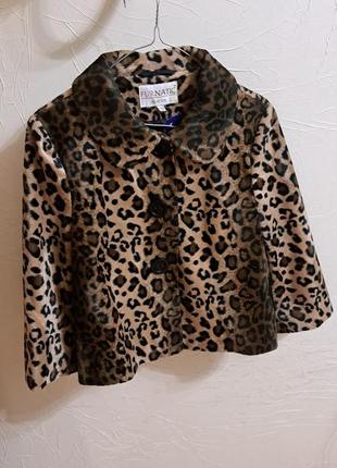 Укорочений піджак в леопардовий принт1 фото