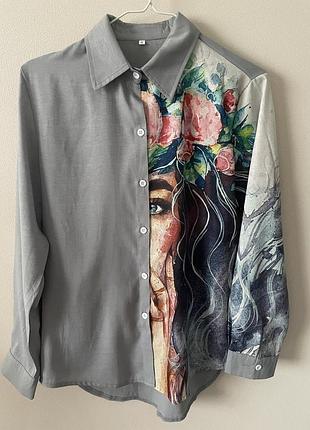 Блуза- сорочка з картиною