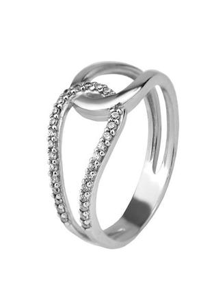 Кольцо серебряное с цирконием скрин 1134/1р, 16.5 размер