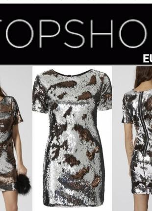 Коктальная мини-платье topshop p.хs