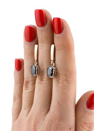 Сережки срібні із золотом 0254.10сч