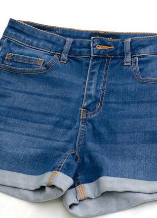 Шорты джинсовые короткие голубые pieces1 фото