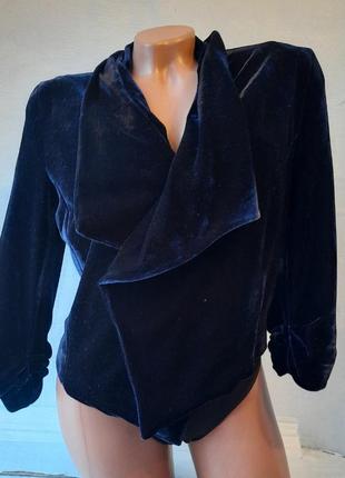 Стильная изысканная накидка женская, пиджак, жакет бархат, болеро
