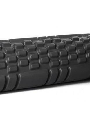 Массажный роллер easyfit grid roller mini 30 см черный