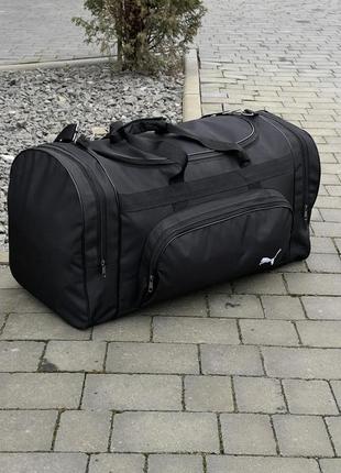 Дорожная сумка черная puma белое лого3 фото