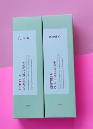 Заспокійливий крем-гель з центелою iunik centella calming gel cream, 60 мл