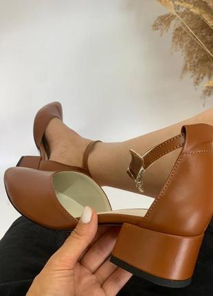 Кожаные туфли коричневого цвета3 фото