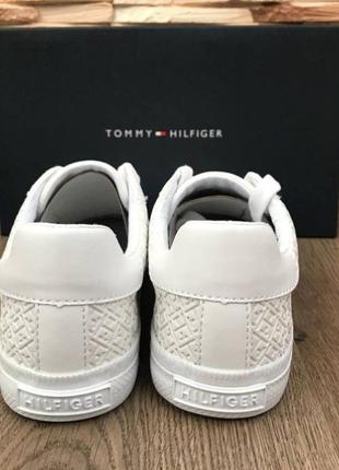 Оригинальные женские кожаные белые кроссовки tommy hilfiger7 фото