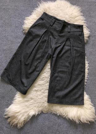 Шерстяные широкие штаны бриджи кюлоты шерсть бермуды3 фото