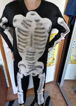 Карнавальний костюм скелет кощів, аніматор до 165 см