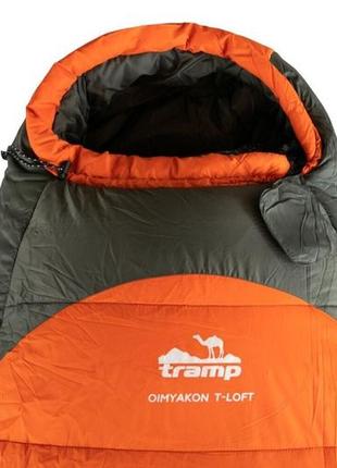 Спальний мішок tramp arctic regular кокон лівий оранж 200/80-50 похідний туристичний зимовий 4 сезони2 фото