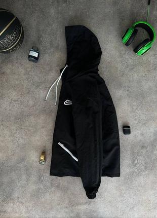 Куртка ветровка анорак мастерка мужская nike черная курточка вітровка чоловіча найк чорна6 фото