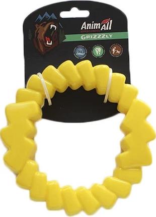 Іграшка мотиваційне кільце animall grizzzly 9789 16.5х16.5х4.2 см жовтий (6914068019789)