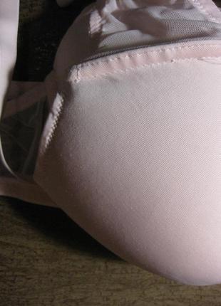 Мягкий розовый лифчик бюстгальтер бюсте бралет паралоновый км1558 с пуш-ап, большая грудь10 фото