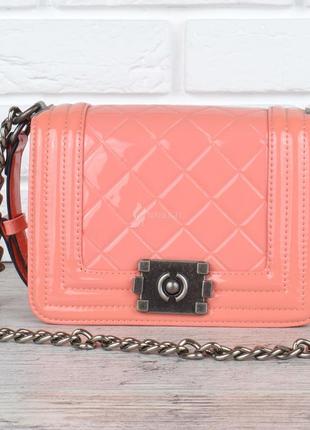 Сумка женская клатч пудровая коралловая dreams индонезия длинная ручка цепочка