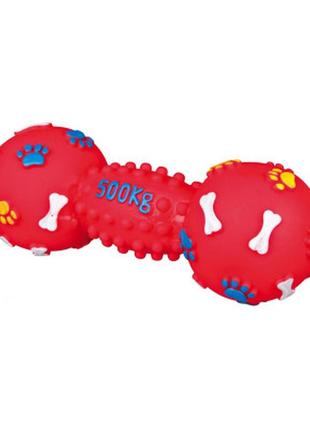 Іграшка для собак trixie гантель з пискавкою 19 см (вініл) (4011905033624)