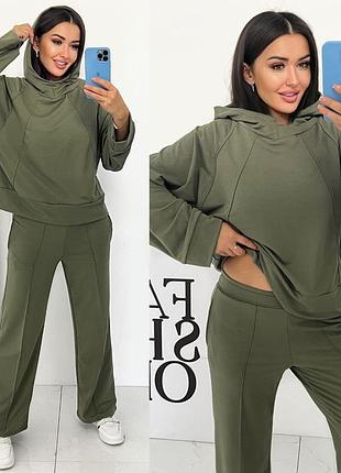 Женский свободный оверсайз костюм