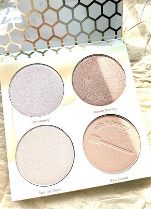 Beauty bakerie milk & honey highlighter palette - палетка хайлайтеров, 4*5 г1 фото