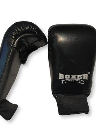 Накладки каратэ boxer кожа черные5 фото