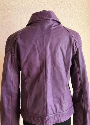 Фиолетовая, кожаная куртка oakwood4 фото