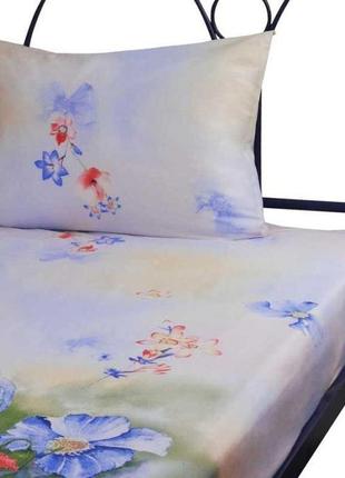 Набір простирадло 143х215 + наволочка 50х70-1 шт "summer flowers" сатин