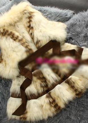 Хутряний жилет шуба жилетка з натурального хутра єнота лисиці2 фото
