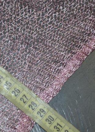 Перламутровый, розовый шарф (200см. х 30см.)4 фото