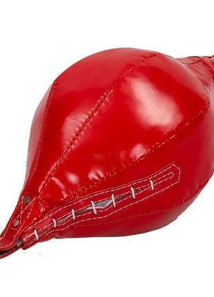 Груша боксерська boxer на розтяжках мигдаль пвх червона2 фото